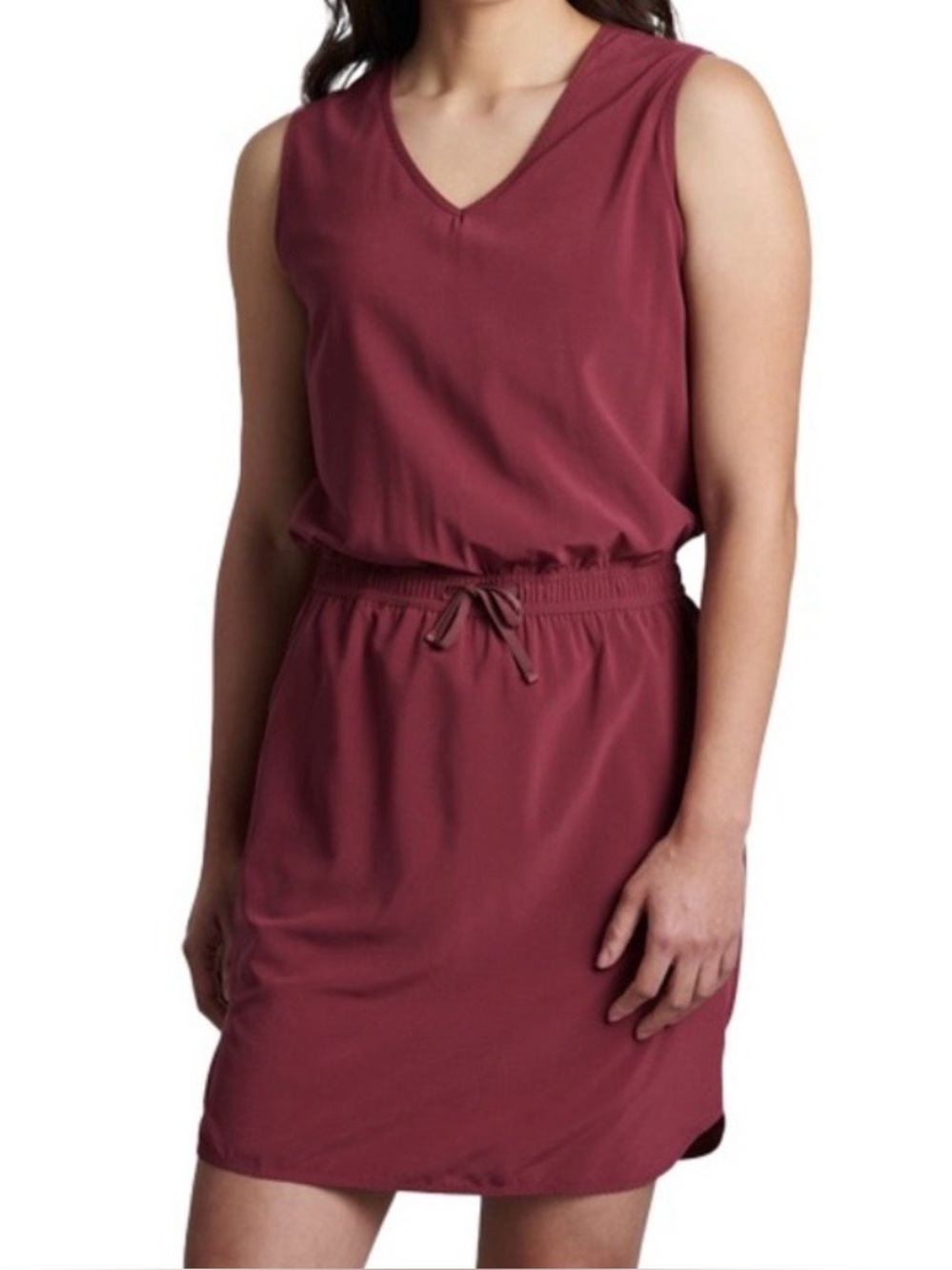 Kuhl Vantage Dress Small Barberry UPF 50+ Outdoor Mini POCKETS Stretch
